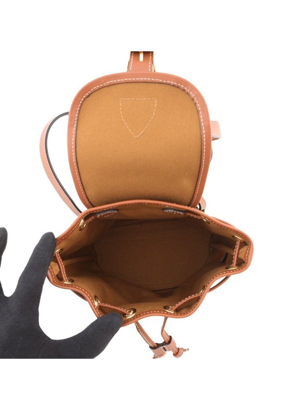 Celine Backpack Triomphe Folco Mini Calf Leather Brown - Picture 5 of 10